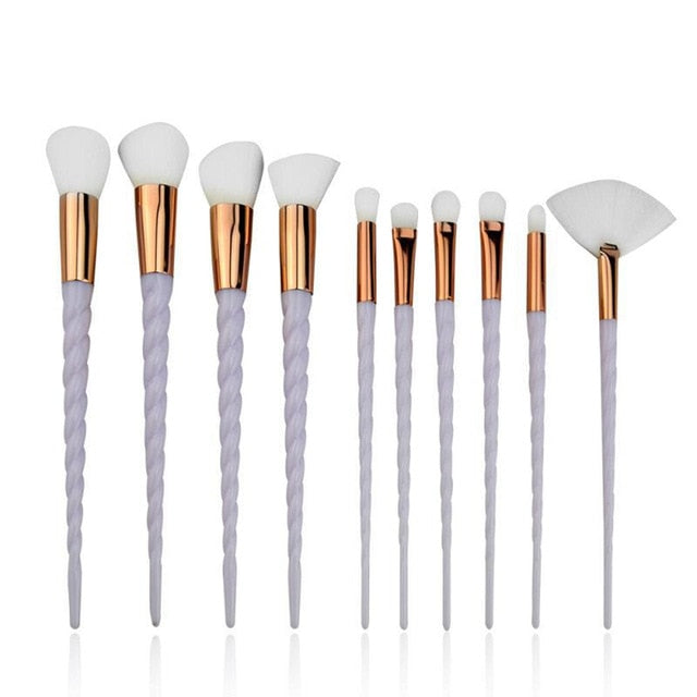 10pcs Unicorn Makeup Brushes Set