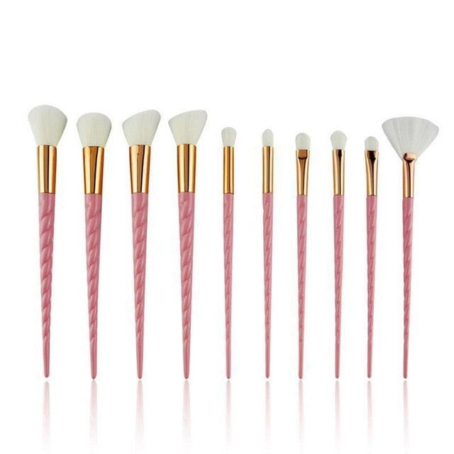 10pcs Unicorn Makeup Brushes Set