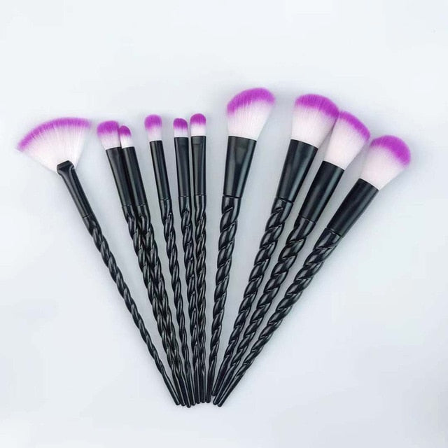10pcs Unicorn Makeup Brushes Set
