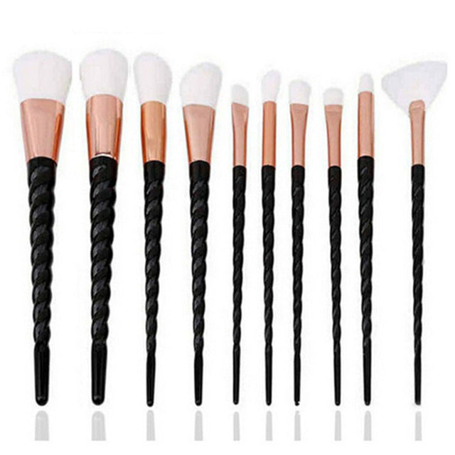 10pcs Unicorn Makeup Brushes Set