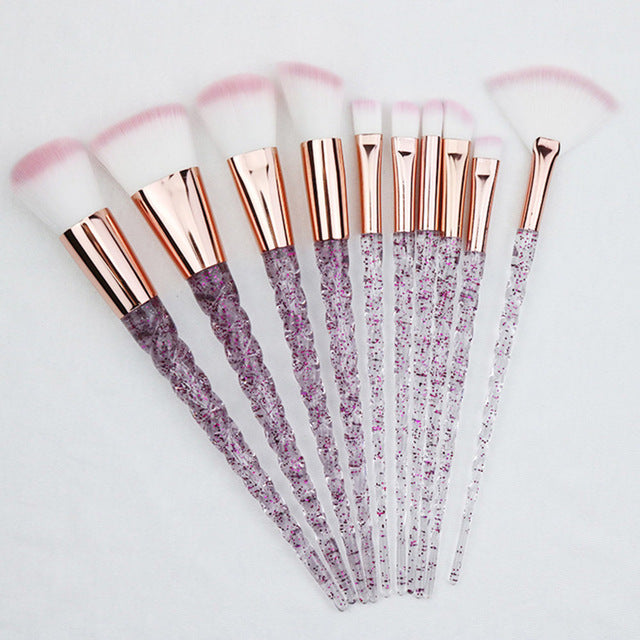10pcs Unicorn Makeup Brushes Set