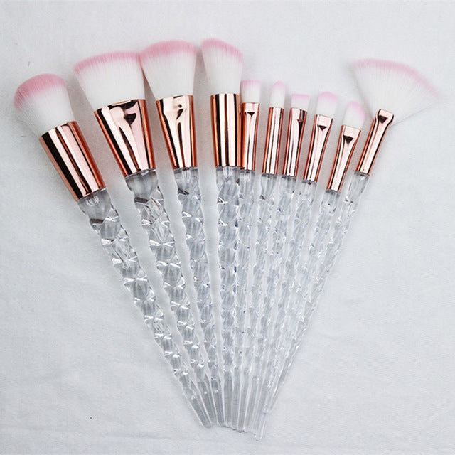 10pcs Unicorn Makeup Brushes Set