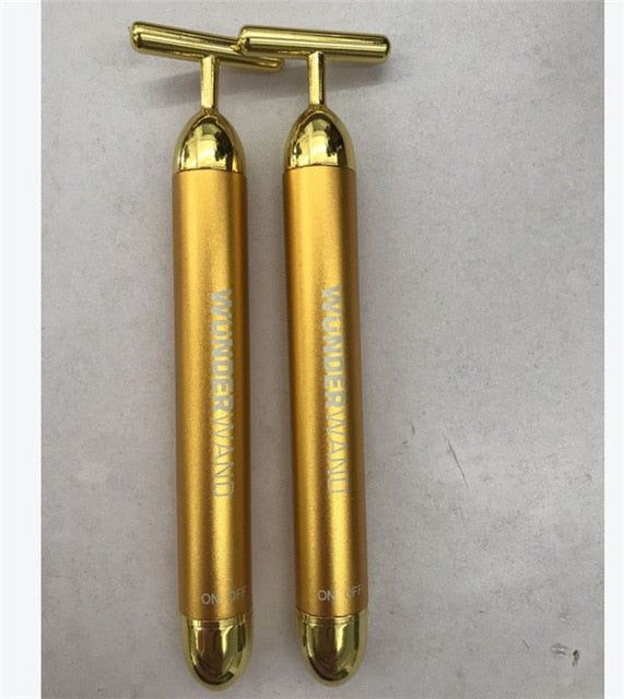 24k Gold Colour Vibration Facial Beauty Roller Massager