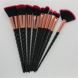 10pcs Unicorn Makeup Brushes Set