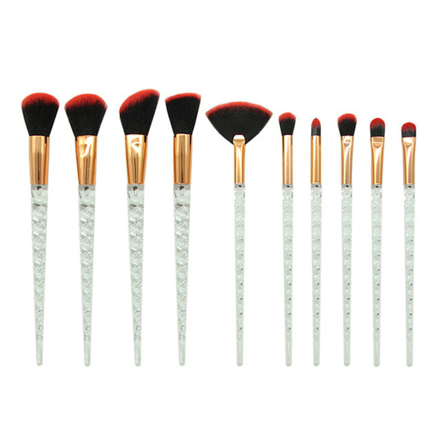 10pcs Unicorn Makeup Brushes Set