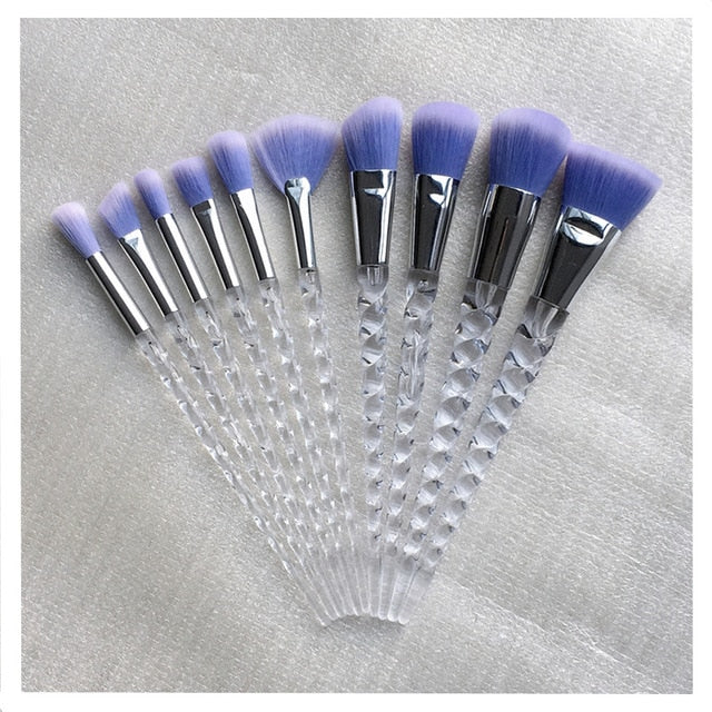 10pcs Unicorn Makeup Brushes Set