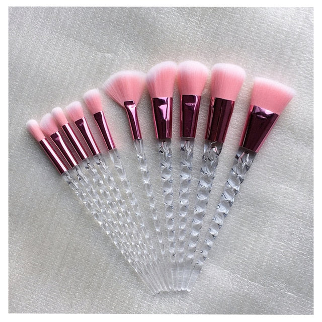 10pcs Unicorn Makeup Brushes Set