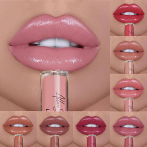 Nude Glitter Shimmer Liquid Lipstick Cosmetics Lips Gloss