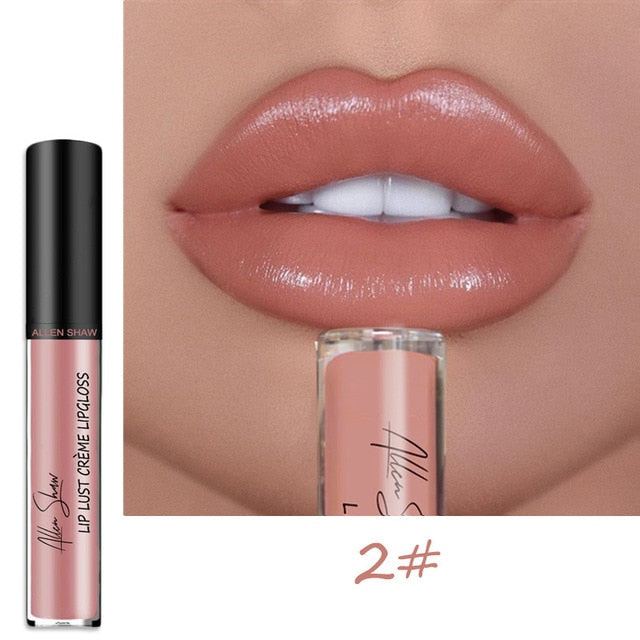 Nude Glitter Shimmer Liquid Lipstick Cosmetics Lips Gloss