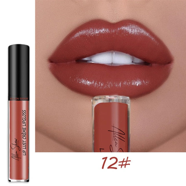 Nude Glitter Shimmer Liquid Lipstick Cosmetics Lips Gloss
