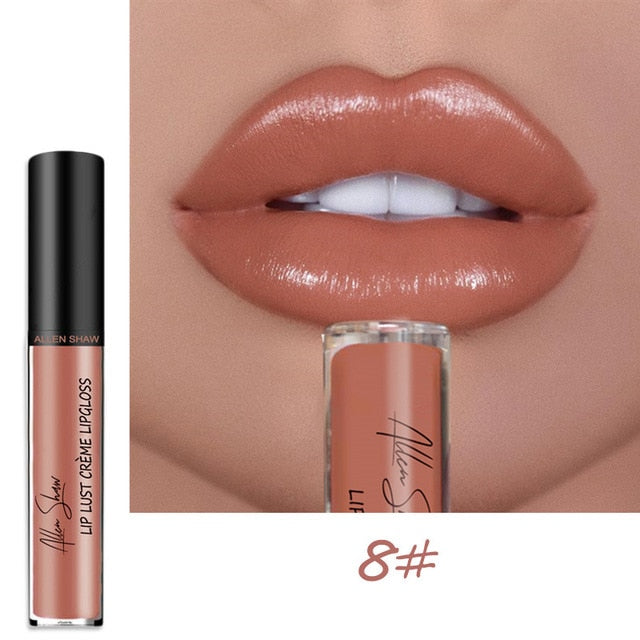 Nude Glitter Shimmer Liquid Lipstick Cosmetics Lips Gloss