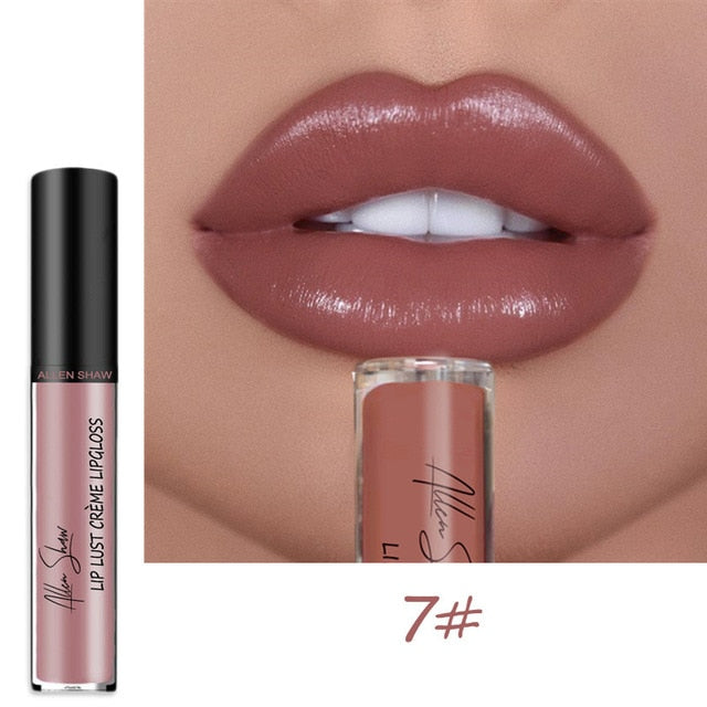 Nude Glitter Shimmer Liquid Lipstick Cosmetics Lips Gloss