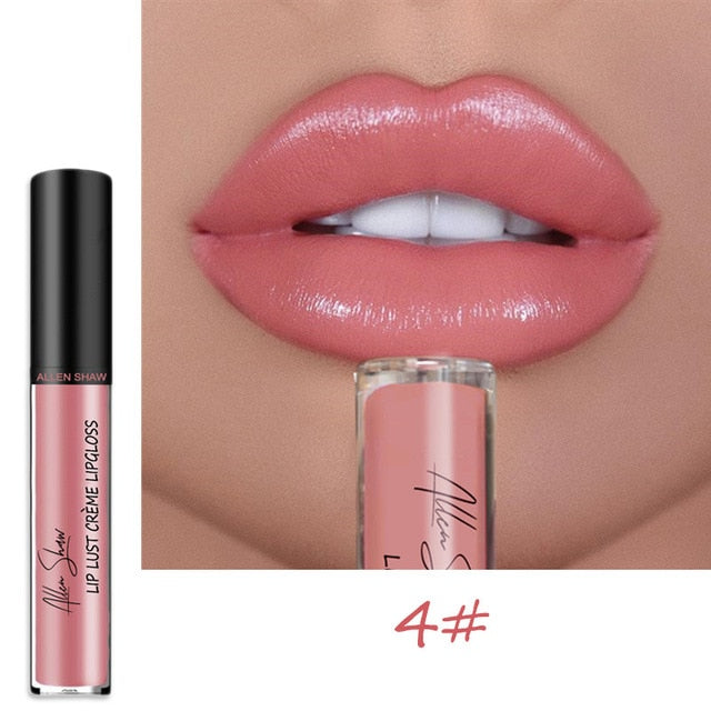 Nude Glitter Shimmer Liquid Lipstick Cosmetics Lips Gloss