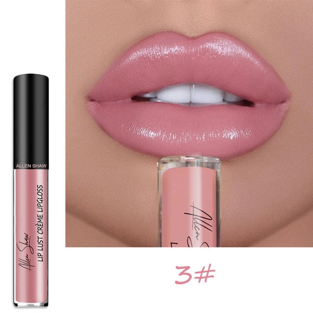 Nude Glitter Shimmer Liquid Lipstick Cosmetics Lips Gloss