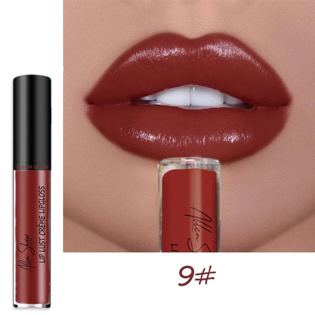 Nude Glitter Shimmer Liquid Lipstick Cosmetics Lips Gloss