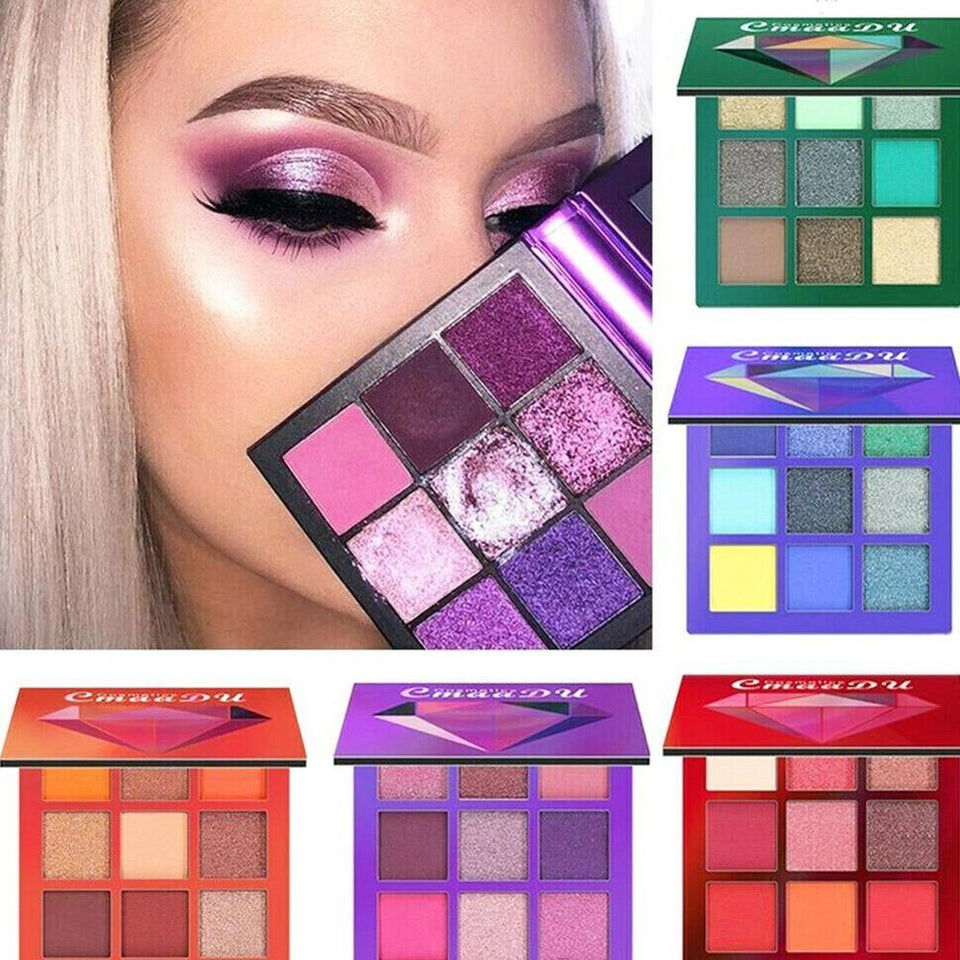 9 Color Shimmer Glitter Eye Shadow Powder