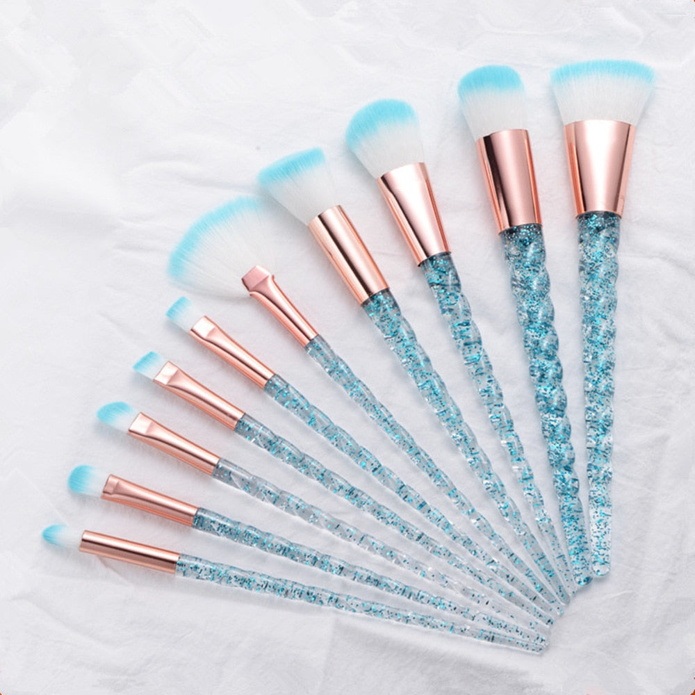 10pcs Unicorn Makeup Brushes Set