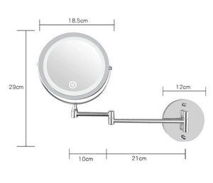 Led Makeup Mirror With Light Folding Wall Vanity Mirror