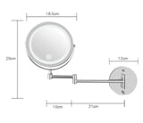 Led Makeup Mirror With Light Folding Wall Vanity Mirror