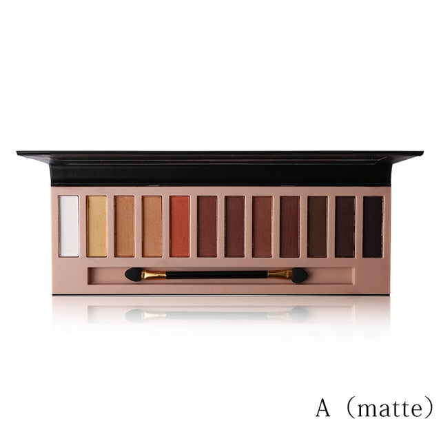 Women 12 Colors Shimmer Or Matte Eyeshadow