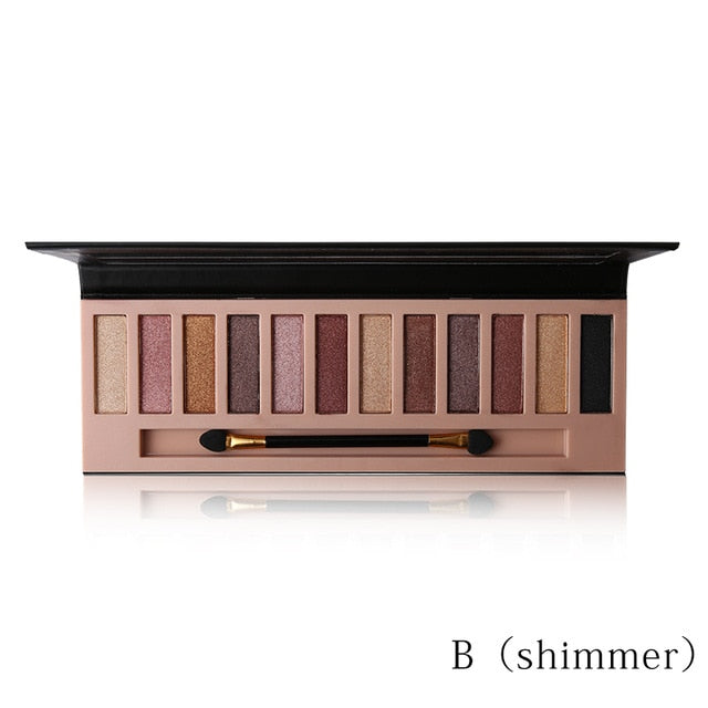 Women 12 Colors Shimmer Or Matte Eyeshadow