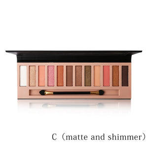 Women 12 Colors Shimmer Or Matte Eyeshadow