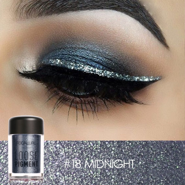 18 Colors Glitter Eye Shadow Diamond Lips Loose Makeup Pigment Powder
