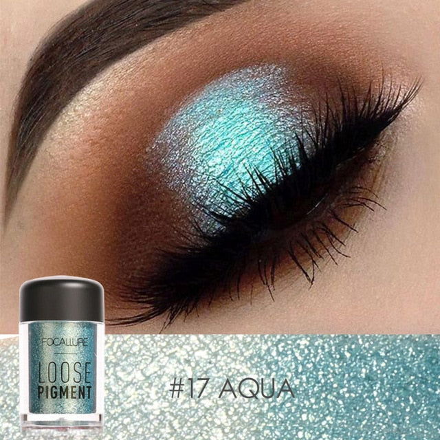 18 Colors Glitter Eye Shadow Diamond Lips Loose Makeup Pigment Powder