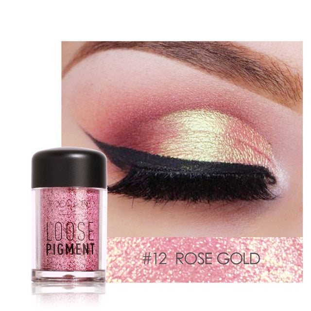 18 Colors Glitter Eye Shadow Diamond Lips Loose Makeup Pigment Powder