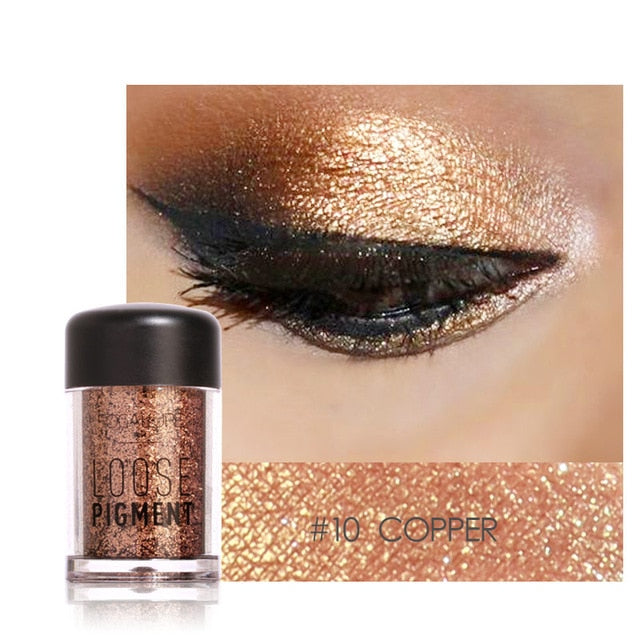 18 Colors Glitter Eye Shadow Diamond Lips Loose Makeup Pigment Powder