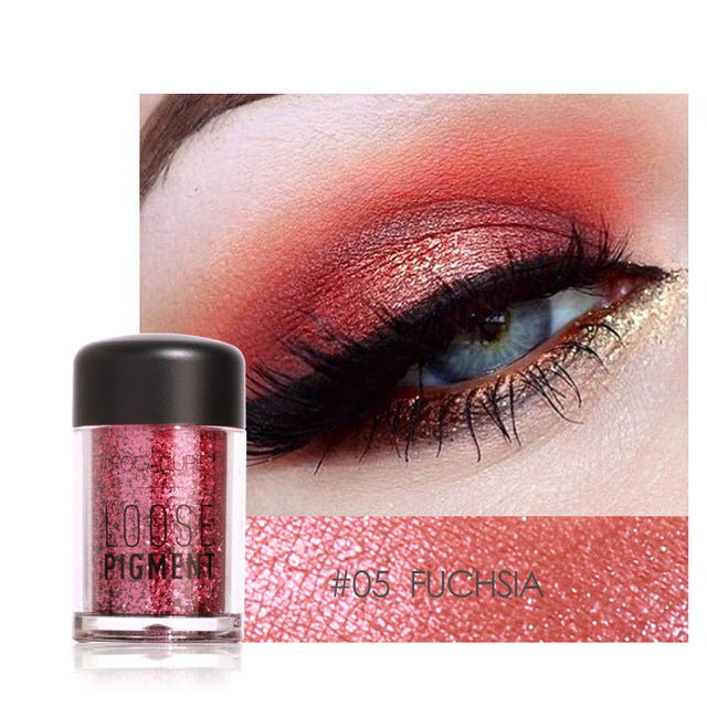 18 Colors Glitter Eye Shadow Diamond Lips Loose Makeup Pigment Powder