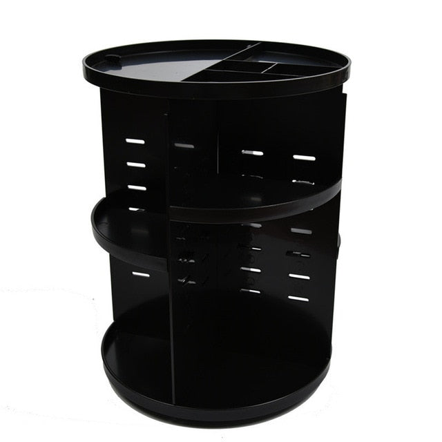 360-degree Rotating Makeup Organizer Box Brush Holder