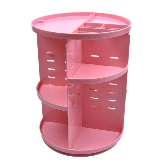 360-degree Rotating Makeup Organizer Box Brush Holder