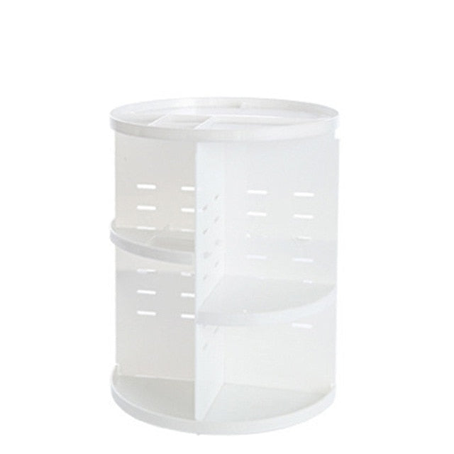 360-degree Rotating Makeup Organizer Box Brush Holder