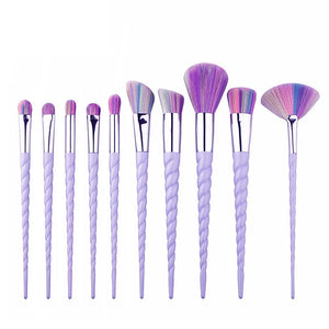 Hot 10pcs Unicorn Makeup Brushes Set