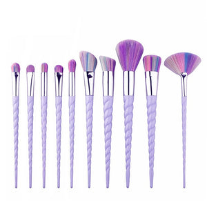 Hot 10pcs Unicorn Makeup Brushes Set