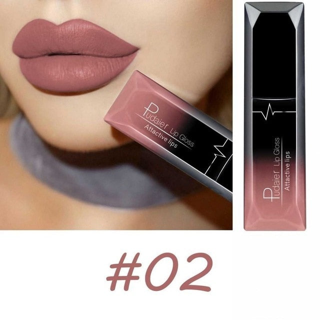 Waterproof Nude Velvet Glossy Lip Gloss Lipstick