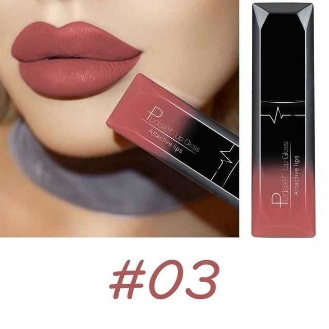 Waterproof Nude Velvet Glossy Lip Gloss Lipstick