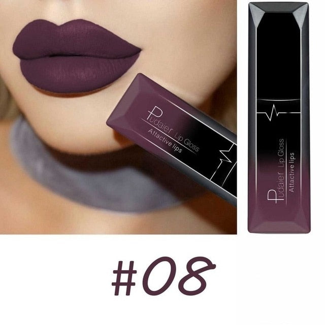 Waterproof Nude Velvet Glossy Lip Gloss Lipstick