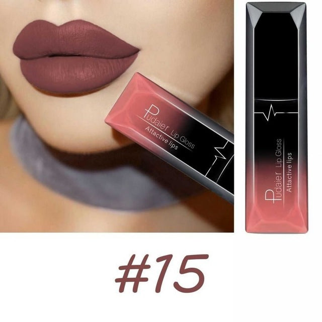 Waterproof Nude Velvet Glossy Lip Gloss Lipstick