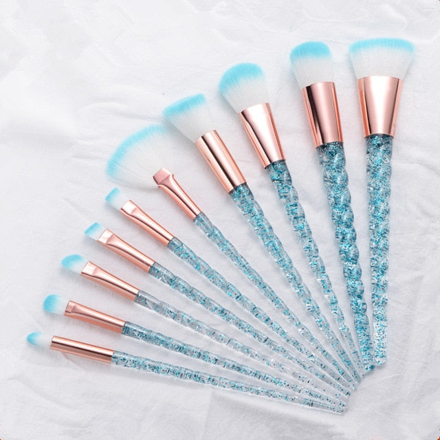 10pcs Unicorn Makeup Brushes Set
