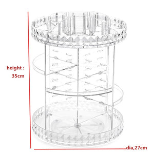 360 Degree Rotation Transparent Acrylic Cosmetics Storage Box
