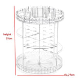 360 Degree Rotation Transparent Acrylic Cosmetics Storage Box